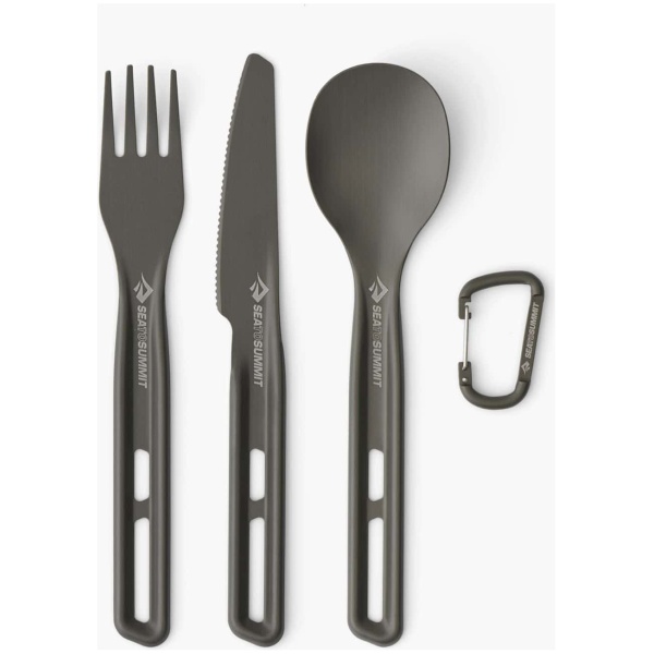 Sea to Summit Frontier UL Cutlery Set - 3-delt bestiksæt i hårdanodiseret aluminium