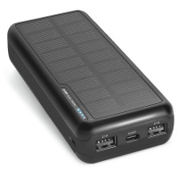 Lækker powerbank på 20000 mAh og solceller