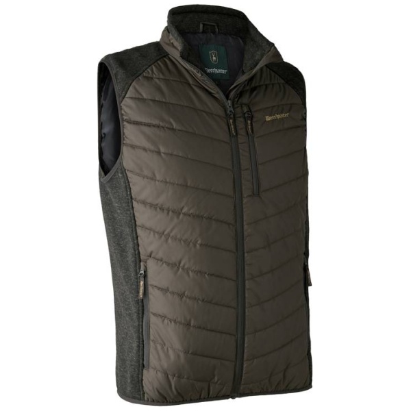 Deerhunter Moor Padded Waistcoat with knit - Timber