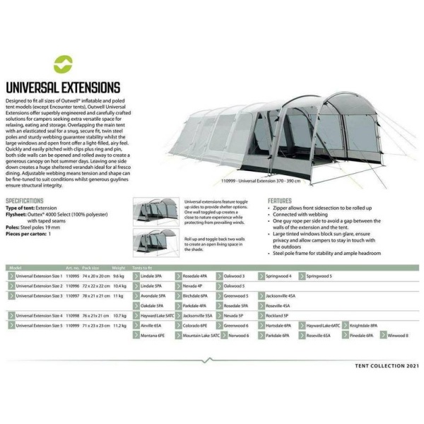 Outwell Universal tilbygning Size 3 – 2021 model - Image 4