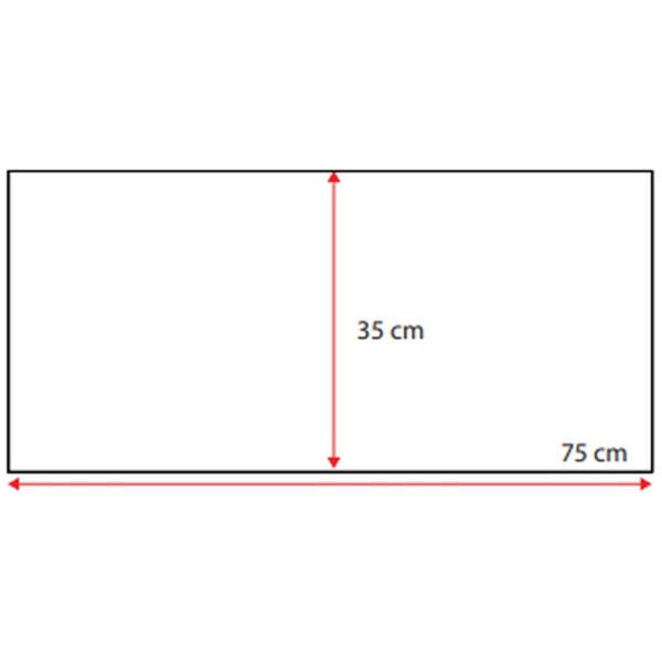 Adria hjulafdækning enkel 75x35 cm med sugeskive.