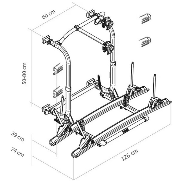 Thule Elite G2 kort til 2 cykler - Image 2