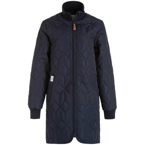 WR W Nokka Long Quilted Jacket Navy Blazer