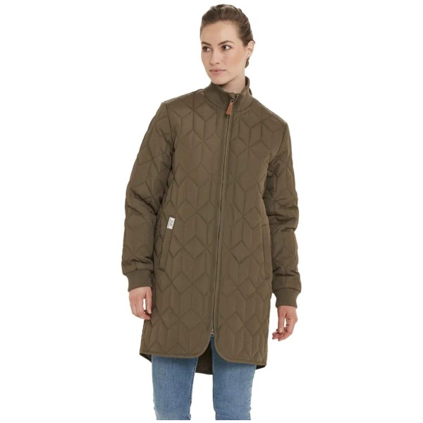 WR W Nokka Long Quilted Jacket Tarmac